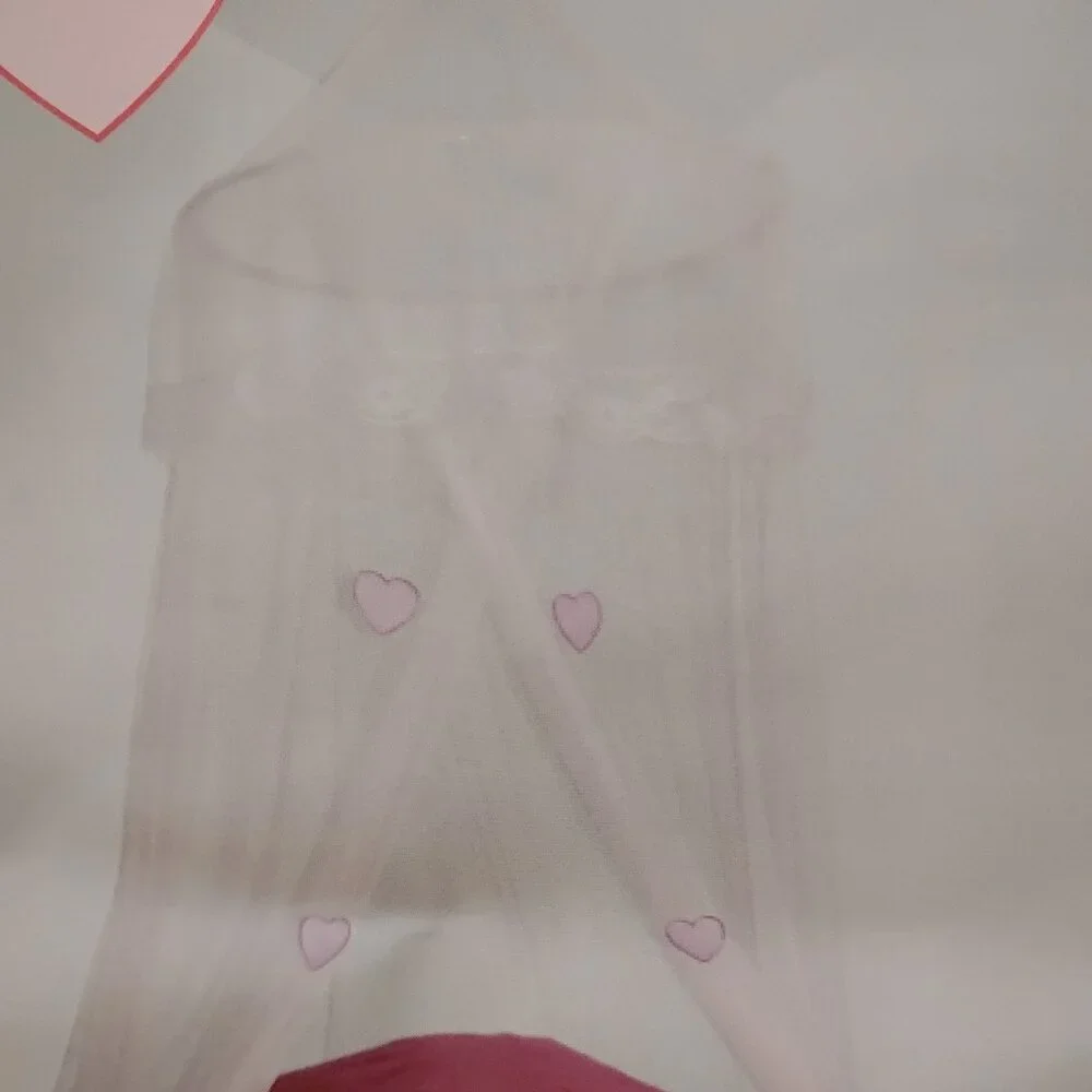 Pink Mosquito Netting Bed Canopy